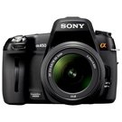 Sony Alpha DSLR - A450 Kit 18 - 55.  14.6 , .  APS - C,  200 - 1600 ISO, Auto ISO,    SD, SDHC, Memory Stick Pro Duo, Memory Stick PRO - HG Duo